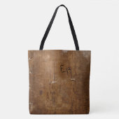"Antiek Hout" zonder Initialen of andere tekst Tote Bag (Voorkant)