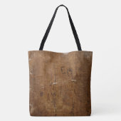 "Antiek Hout" zonder Initialen of andere tekst Tote Bag (Achterkant)