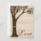 Antiek houten handboom Bridal Shower Invitations Kaart (Achterkant)