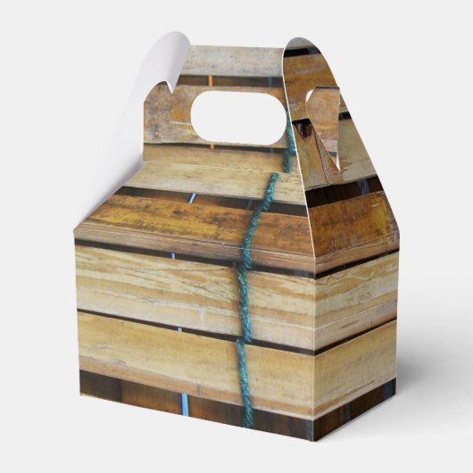 Antiek houten houten houten houten latten bedankdoosjes (Voorkant Zijde)