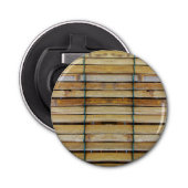 Antiek houten houten houten houten latten button flesopener (Voorkant)