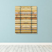 Antiek houten houten houten houten latten canvas afdruk (Insitu (Houten vloer))