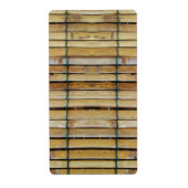 Antiek houten houten houten houten latten etiket (Voorkant)