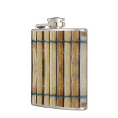 Antiek houten houten houten houten latten heupfles (Links)