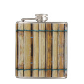 Antiek houten houten houten houten latten heupfles (Voorkant)