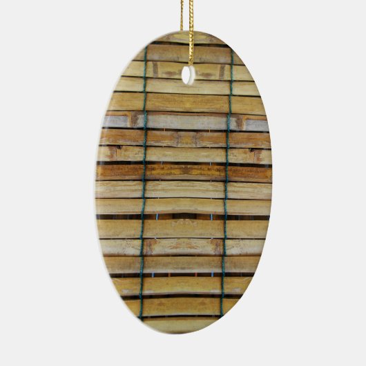 Antiek houten houten houten houten latten keramisch ornament (Rechts)