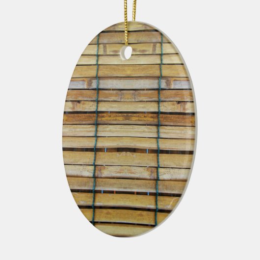 Antiek houten houten houten houten latten keramisch ornament (Links)