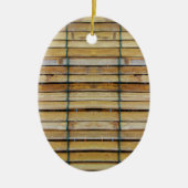 Antiek houten houten houten houten latten keramisch ornament (Voorkant)