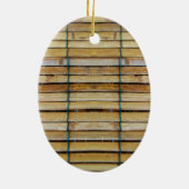 Antiek houten houten houten houten latten keramisch ornament (Achterkant)