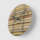 Antiek houten houten houten houten latten ronde klok (Hoek)