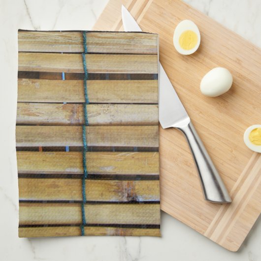 Antiek houten houten houten houten latten theedoek (Quarter Fold)