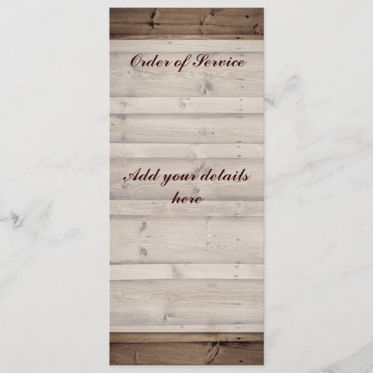 Antiek Houten Orde van de Dienst Kaart (Voorkant)