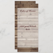 Antiek Houten Orde van de Dienst Kaart (Voorkant / Achterkant)