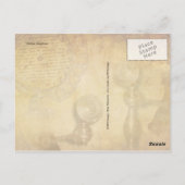 Antiek houten wandtelefoon briefkaart (Achterkant)