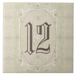 Antiek houtenhuis tegeltje