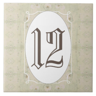 Antiek houtenhuis tegeltje