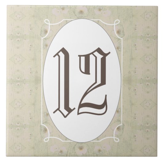 Antiek houtenhuis tegeltje (Voorkant)