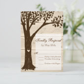 Antiek Houtskaartjes met bomen RSVP-kaarten RSVP Kaartje (Staand voorkant)