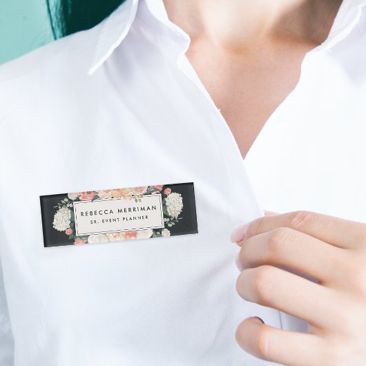 Antiek houtskool naambadge