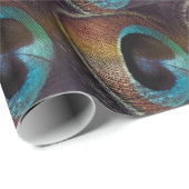 Antiek Hues Peacock Feather Eye Cadeaupapier (Rol Hoek)