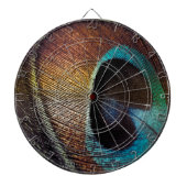 Antiek Hues Peacock Feather Eye Dartbord (Voorkant)