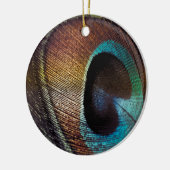 Antiek Hues Peacock Feather Eye Keramisch Ornament (Links)