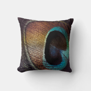Antiek Hues Peacock Feather Eye Kussen