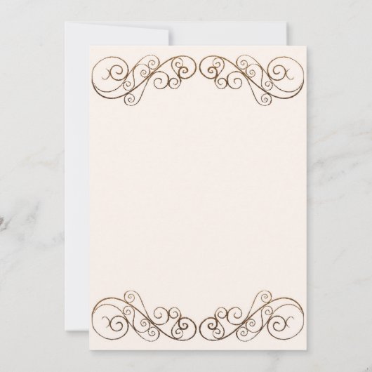 Antiek huwelijk kaart (Achterkant)