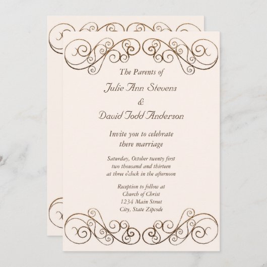 Antiek huwelijk kaart (Voorkant / Achterkant)