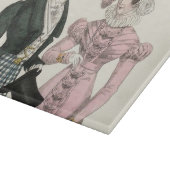 Antiek Huwelijk Koppel 1823 Man Vrouw Mode Snijplank (Hoek)
