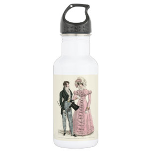 Antiek Huwelijk Koppel 1823 Man Vrouw Mode Waterfles