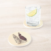 Antiek huwelijk zandsteen onderzetter (Zijkant)