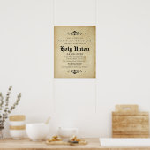 antiek huwelijksakte poster (Keuken)