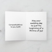 ANTIEK HUWELIJKSAUTO VOOR BROERS TROUWDAG KAART (Binnen)