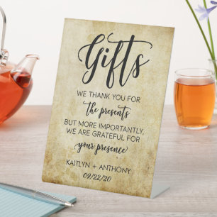  Antiek Huwelijkscadeaus Teken Reclamebord Met Voetstuk