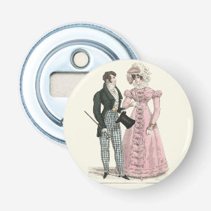 Antiek Huwelijkspaar 1823 Man Vrouw Mode Button Flesopener