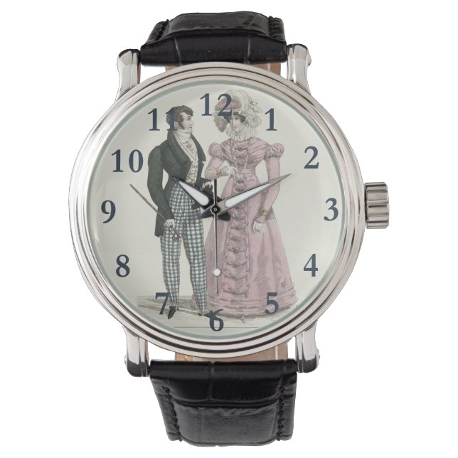 Antiek Huwelijkspaar 1823 Man Vrouw Mode Horloge (Voorkant)