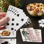 Antiek Huwelijkspaar 1823 Man Vrouw Mode Pokerkaarten (Insitu)