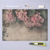 Antiek Hydrangea Illustratie Perkament Decoupage Tissuepapier (Craft)