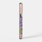 Antiek Hydrangea & Vlinderblauw Aangepaste Naam iPhone 15 Case (Rechterkant)