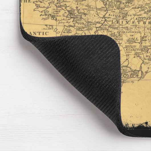 Antiek Ierland Map Mousepad Muismat (Hoek)