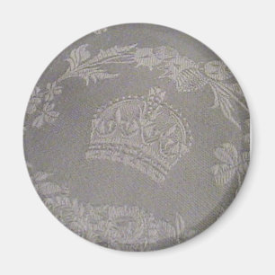 Antiek Ierse Damask met Royal Crown Magneet