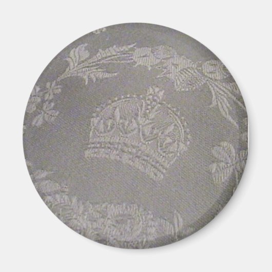 Antiek Ierse Damask met Royal Crown Magneet (Voorkant)