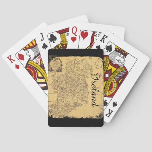 Antiek Ierse kaartspelkaarten Speelkaarten (Achterkant)