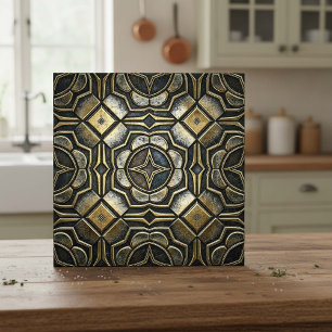 Antiek IJzer Industrieel Geometrisch #10 ID1227 Tegeltje