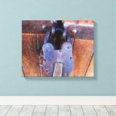 antiek ijzerslot rustige houten deur canvas afdruk (Insitu (Houten vloer))