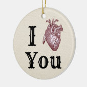 Antiek ik hoor je keramisch ornament (Links)