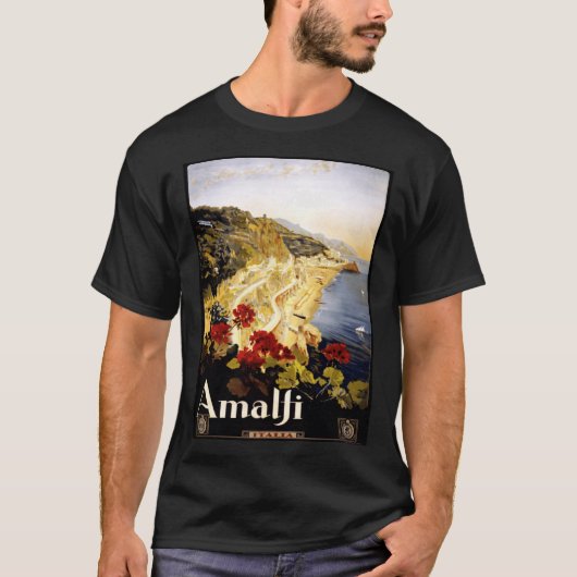 Antiek illustratie Italië Amalfikust Antiek Jo T-shirt (Voorkant)