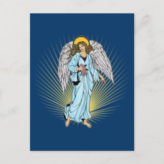 Antiek illustratie van een engel op Tshirts, cadea Briefkaart