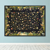 Antiek illustratie van het vloertapijt canvas afdruk (Insitu (Houten vloer))